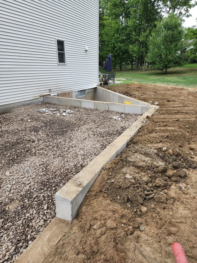 Completed excavation site