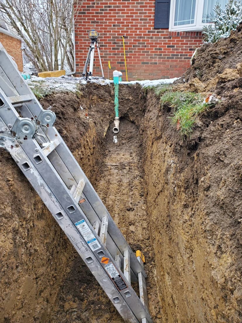 New water line installation
